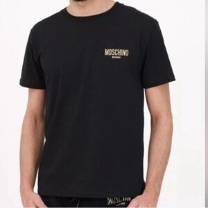 Moschino Swim Black Tee with logo size M